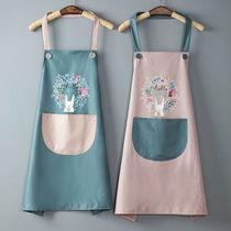 Home fashion apron women cute kitchen cooking waterproof oil-proof waist overalls adult LOGO