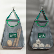 Kitchen wall hanging fruit and vegetable storage bag portable shopping handbag ginger garlic onion hollow net breathable storage bag