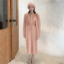 SYT suit in hand with no worries about straps Knitted cardigan camisole high waist skirt three-piece set