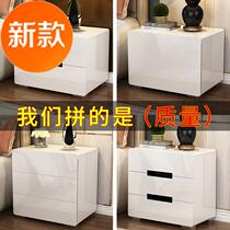 Minima 66 modern bed head cabinet small white baking lacquered bedside accommodating small cabinet storage Nordic bedrooms 50 40cm