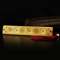 Bronze coin six emperor six emperor copper coin ruler mahogwood ruler town house evil home accessories ornaments