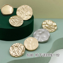 Button top Womens round metal buttons Joker dress Pants Chiffon coat Coat gold skirt buttons