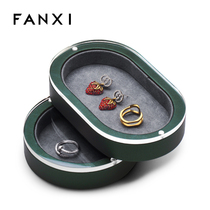 Vansi FANXI Jewelry Accessories Box Rings Accessories Necklace Bracelet Show Box Ink Green PU048
