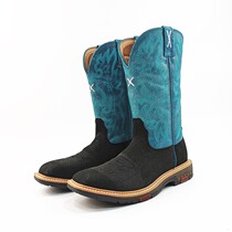 New blue western cowboy boots knight riding boots comfortable mesh inner motorcycle boots