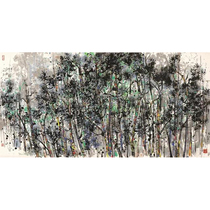 Art Derivatives] Wu Guanzhong Linma Xuan Paper Copy Artisanal Toslice Living-room Bedroom Hanging Painting