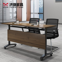 Folding training tables and chairs combined long bar tablesDouble tablesDouble table with wheel double meeting table