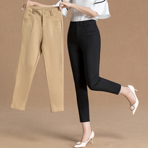 Pants women 2021 new black ankle-length pants women Summer overalls straight casual pants loose suit women pants thin