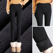 Plus velvet padded leggings women wear 2021 new autumn and winter high waist small feet pencil winter pants pants