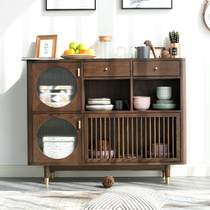 Uwood furniture full solid wood sideboard locker side cabinet Nordic simple oak furniture solid wood storage cupboard q