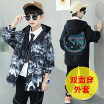 Boys new double face wearing jacket autumn clothes children CUHK boy boy wind clothes assault jacket jacket spring and autumn ocean gas tide