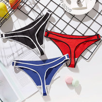  Thong sports style womens European and American sexy pure cotton womens underwear low waist seamless breathable T pants womens thong