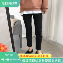 Gush thickened large code Womens dress jeans Winter new Korean version Fat sister mm High waist Conspicuy Slim Loose Straight Fit Pants