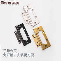 Mingmen hardware hinge Zimu hinge 5 inch stainless steel wooden door free slotting indoor bedroom door Household mute