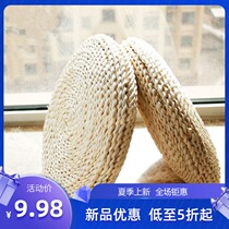Household cloth portable Japanese meditation yoga mat Pu group Tatami cushion round grass cushion meditation pad disassembly and washing