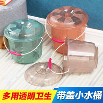 Mini keg with lid plastic bucket with lid plastic bucket portable fishing bucket bathing bucket household rice bucket for water storage