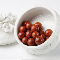 Natural ore South red Agate loose beads round beads Single Liangshan material hand string bracelet Diamond star moon diy