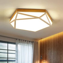 Nordic minimalist modern led bedroom lamp ceiling lamp creative geometric diamond hollow light efficiency bedroom ceiling lamp