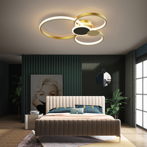 Master bedroom lamp ceiling lamp warm all copper home black gold living room lamp modern simple atmosphere Nordic lamp package
