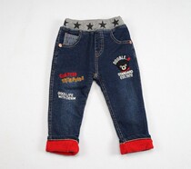 M family children embroidered thickened and velvet bear head jeans (3-5 days delivery without quality problems do not return) 20