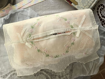 2019 10] Exported to Europe and America handmade embroidered lace napkin set paper towel box set chic