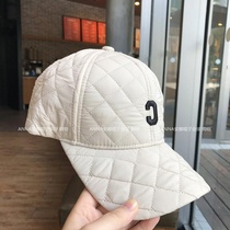 New diamond hat female autumn and winter plaid cap Korean fashion letter embroidery couple baseball cap male tide