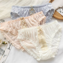 White ice wire underwear summer thin silky sweet girl birthday gallery milk triangle shorts head