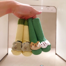 Spring and Autumn cotton baby socks relent anti slip socks new xue bu wa 0-1 years old boys and baby socks mao xian wa