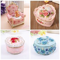 Eurostyle Retro Home South Korea Princess Ornament Box Containing Box Small Bear Creative Birthday Gift Sofa First Accessories Box