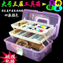 New box storage manicure tools box portable multi-layer function beautiful crest plastic large tattoo eyebrow tattoo artist