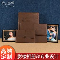 Wedding album production of high-end custom wedding photos horizontal version 12-inch 18-inch studio leather wedding anniversary booklet