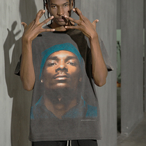 Vintage Dog Master VTG Blue Hat FOG FEAR OF GOD American Vintage Ancient Short Sleeve Washing Loose T-shirt