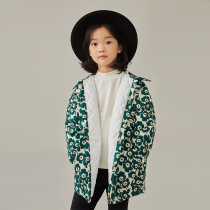Pear small leisure children cotton clothes boys and girls 2021 winter clothes new middle and big children Foreign style plus cotton flowers cotton coat tide