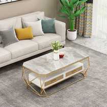 Light extravagant modern tea table small family style living room minimalist Nordic home table rock plate balcony edge a few marble storage