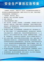 Safety production accident emergency plan Factory workshop equipment Safety production poster slogan wall chart