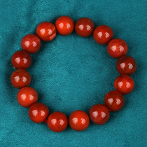 44 21 gr full color full of flesh] color oil bright south red agate round pearl handstring bracelet chain 12 12 8-12 4mm