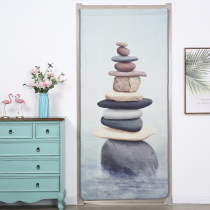 Printed Cotton Door Curtain Winter Warm Windproof Thickened Home Bedroom Partition Curtain Anti-Chill Wind-Proof Insulated Curtain Free Of Punch