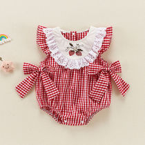 Baby summer dress thin jumpsuit newborn baby girl cute princess full moon hundred days feast clothes shirt summer