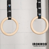 IRONWOD adjusts the hanging ring wood chandeliver body operating lead upwards and hangs the fitness machine adult thick handle