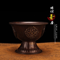 Buddhas incense house Nepal pure copper crisp oil lamp handmade for the Buddha lamp High foot crisp oil lamp holder for lamp Seven