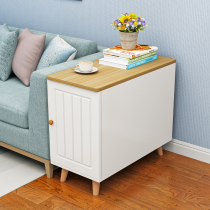 Nordic side cabinet mini rectangular side gap cabinet sofa side armrest cabinet with door locker side table tea cabinet