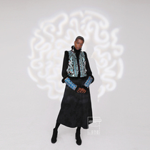  Cloud decoration totem original design womens cotton horse clip ethnic style old embroidery double dragon plus cotton plus wool warm womens vest