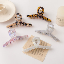 Korean BAO WEN big grab clip temperament elegant hair grab back of the head plate hairclip subnet Red Girl large hairclip headgear