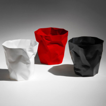 Nordic Wind Living Room Toilet Kitchen Creative No Cover Trash Can Thicken CUHK Plastic Waterproof Domestic Wastebasket