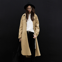 SUIN2021 Spring and Autumn new khaki casual handsome BF wind shirt jacket windbreaker coat long women 8357