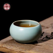 Mei Lan bamboo chrysanthemum kiln really meditation Cup sky blue open film master cup pure handmade can raise large tea cup single Cup