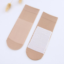 10 pairs of socks womens cotton bottom stockings spring and autumn velvet thick non-slip womens socks black meat color