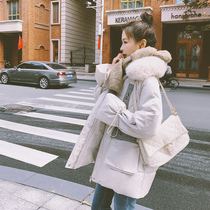 ins Korean version of loose thickened Pike down cotton jacket women 2021 Winter New Wild suit cotton-padded jacket