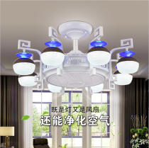 Negative Lizi restaurant leafless ceiling fan light LED Jane European living room invisible fan integrated ceiling light Household bedroom light