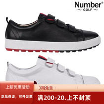 Number Golf Mens Shoes Waterproof GOLF Sports Shoes Velcro White Shoes SNM 638