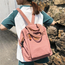 ins ancient sense school bag female college student Korean version of Harajuku simple backpack portable college style high school student backpack